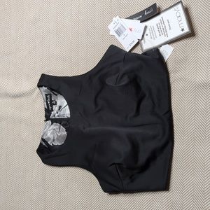 Sequin hearts black crop top size 3